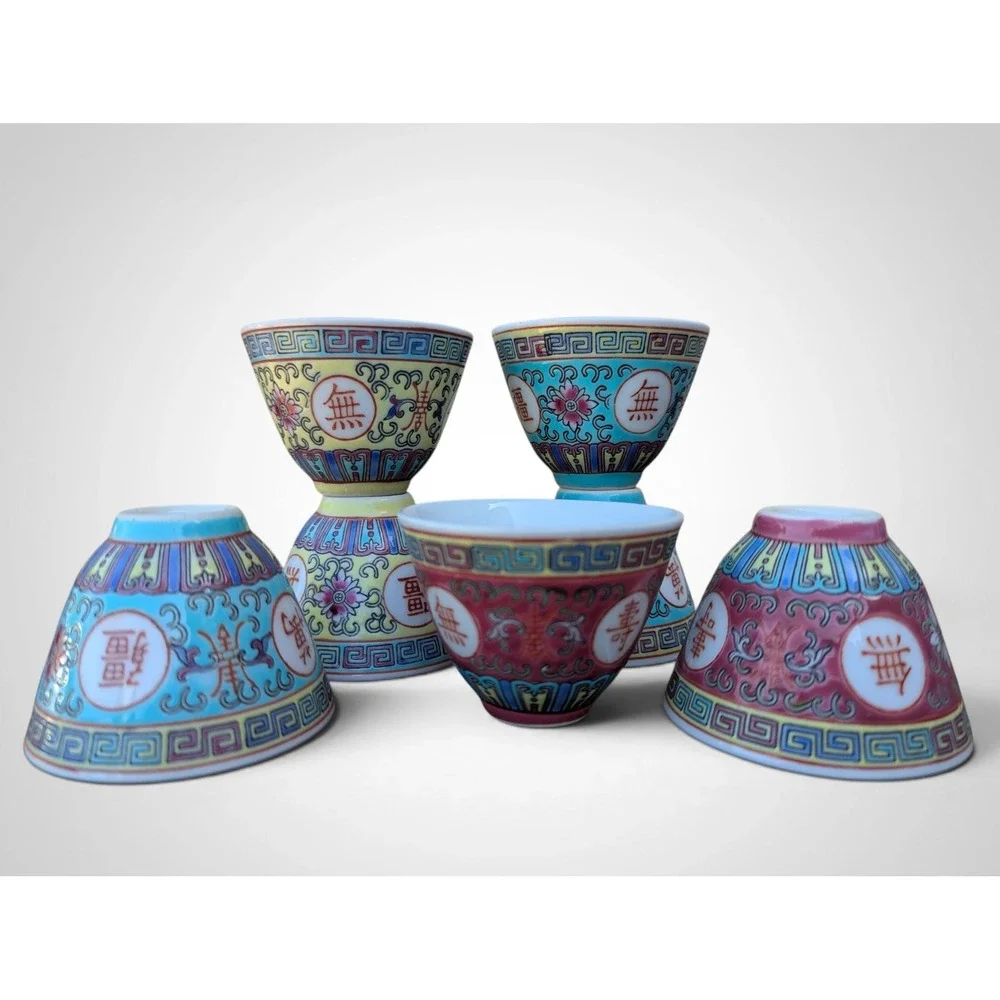 Famille Rose Style Tea Service